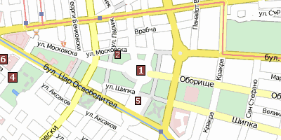 Stadtplan Alexander-Newski-Kathedrale  Bulgarien